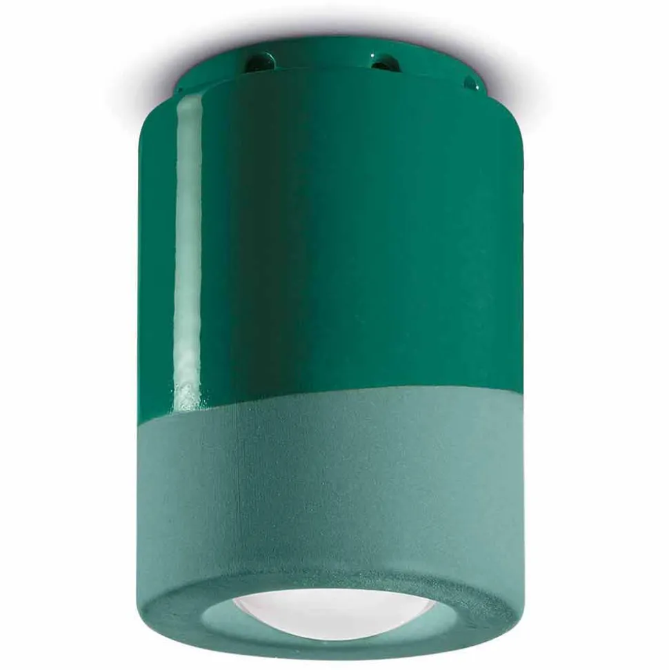 Plafoniera Vintage a Soffitto in Ceramica Made in Italy – Ferroluce Pi