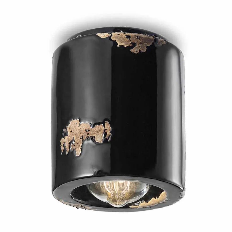 Plafoniera vintage a soffitto a faretto in ceramica Laurie Ferroluce