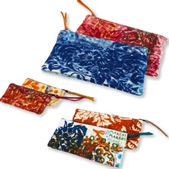 3 Pochettes d'Alto Artigianato in Cotone Stampato a Mano - Viadurini by Marchi