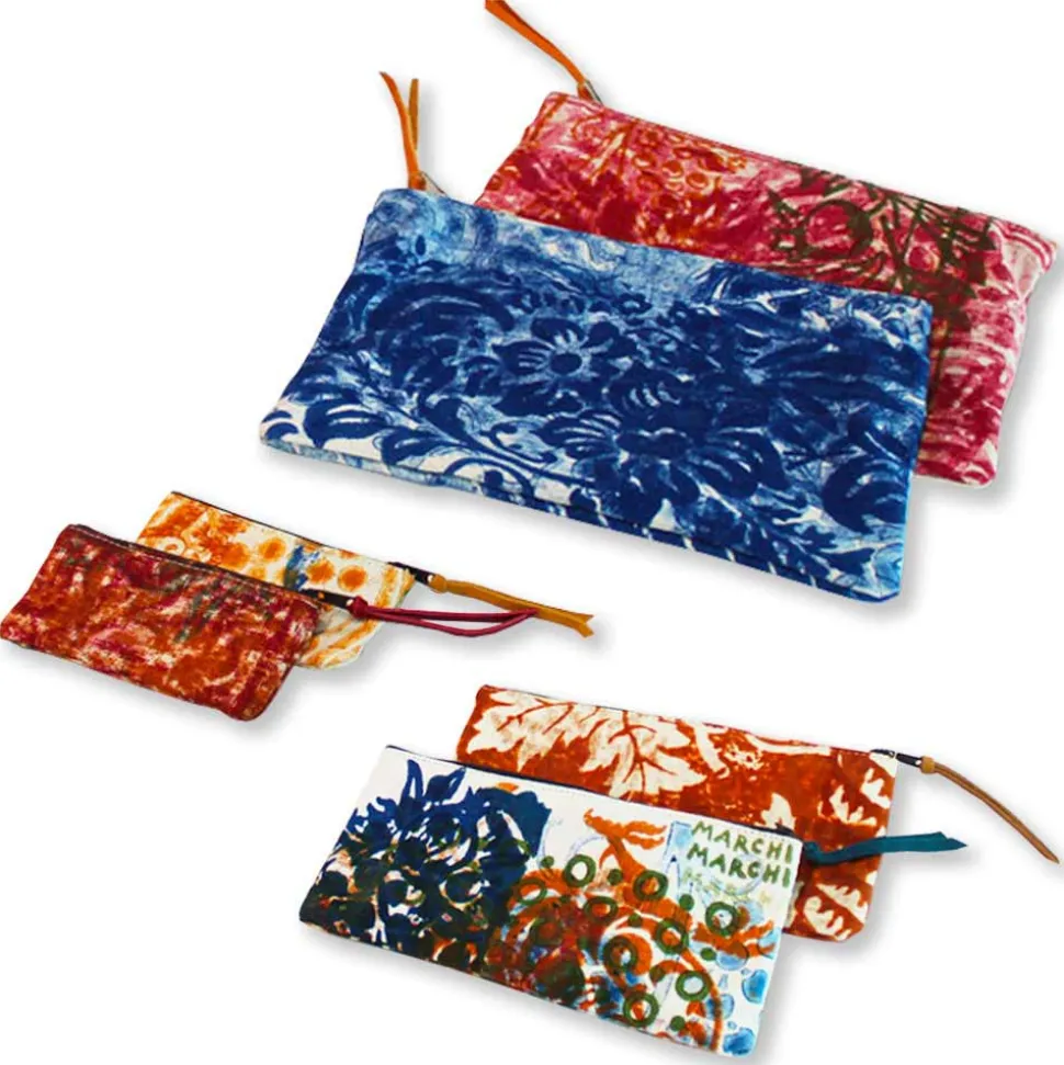 3 Pochettes d'Alto Artigianato in Cotone Stampato a Mano - Viadurini by Marchi
