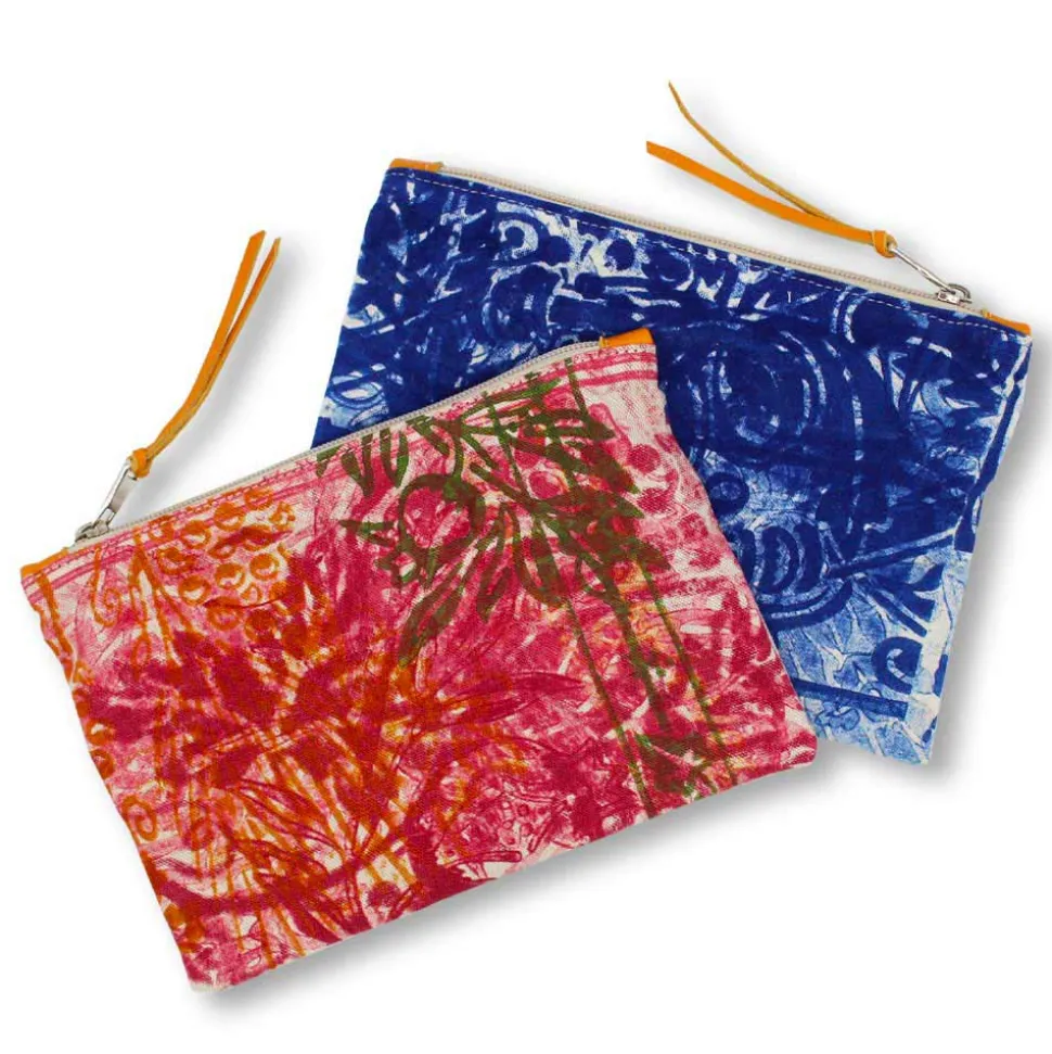 3 Pochettes d'Alto Artigianato in Cotone Stampato a Mano - Viadurini by Marchi