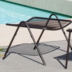 Poggiapiedi da Giardino con Struttura in Acciaio Zincato Made in Italy - Elvia