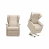 Poltrona Alzapersona con Ruote, Relax Lift a 2 Motori, Made in Italy - Daphne