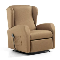 Poltrona Alzapersona con Seduta Extralarge in Tessuto Made in Italy - Margaret