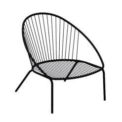 Poltrona Bassa da Giardino Impilabile in Acciaio Made in Italy – Sansa