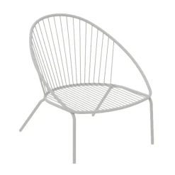 Poltrona Bassa da Giardino Impilabile in Acciaio Made in Italy – Sansa