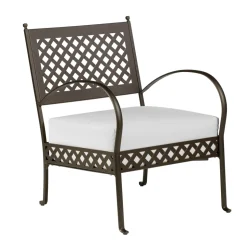 Poltrona Bassa da Giardino in Acciaio Zincato con Braccioli Made in Italy - Selvaggia