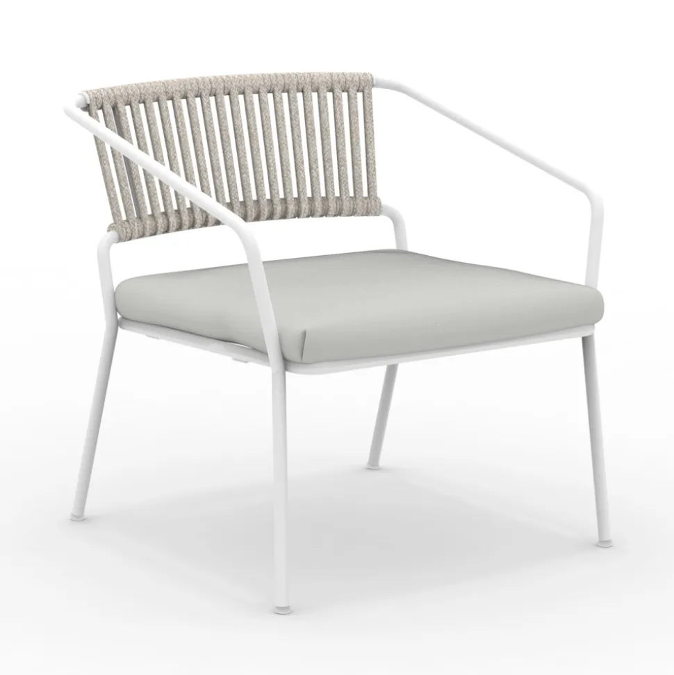 Poltrona Bassa per il Giardino con Cuscino Incluso Made in Italy - Prato