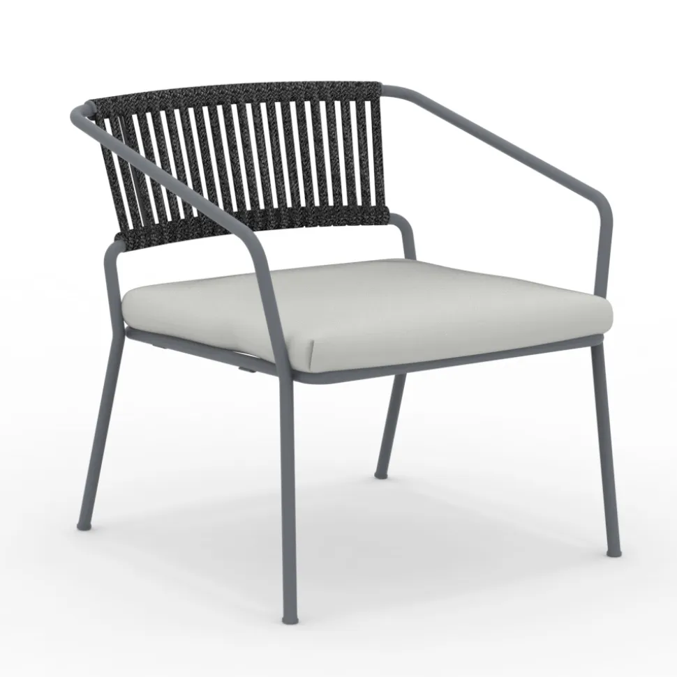 Poltrona Bassa per il Giardino con Cuscino Incluso Made in Italy - Prato