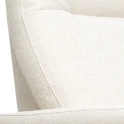 Poltrona con Base Girevole in Acciaio e Poggiapiedi Made in Italy - Valentina