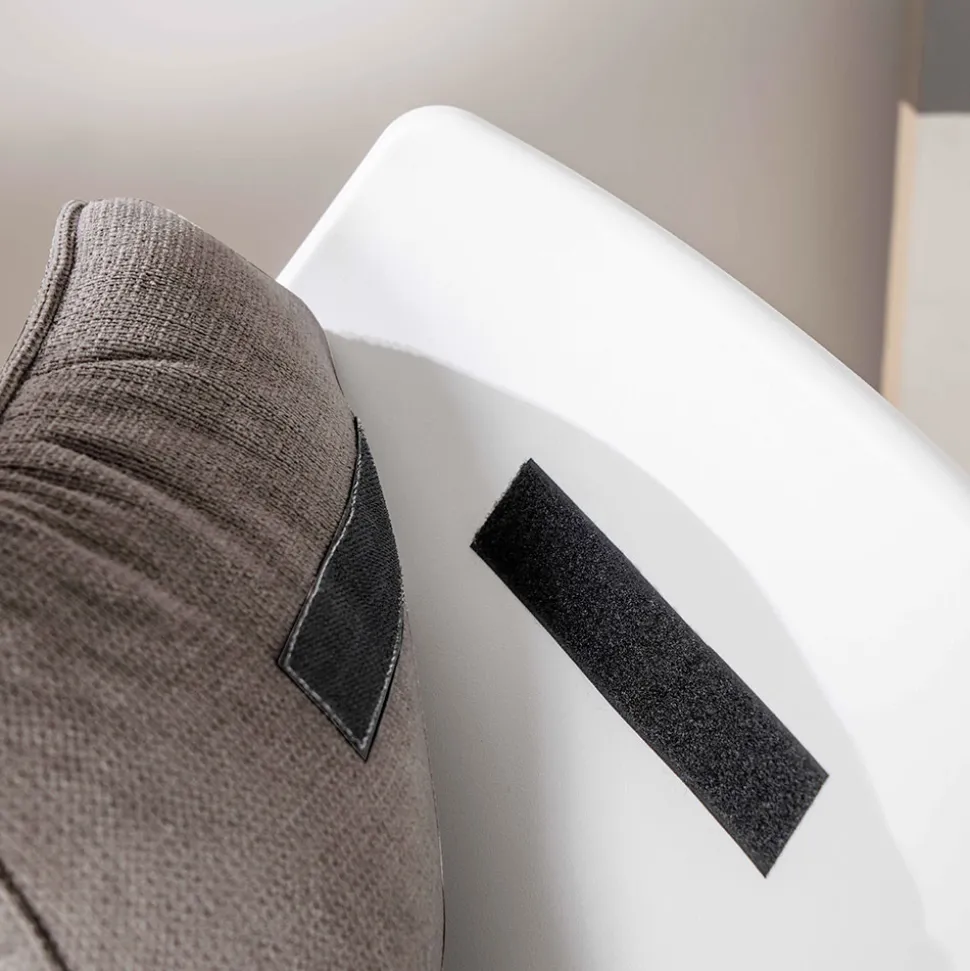 Poltrona con Base in Metallo, Struttura in Polipropilene e Cuscini in Tessuto - Tablet