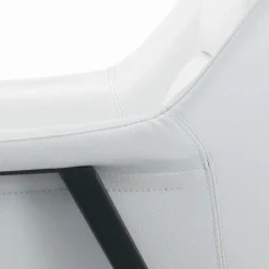 Poltrona con Struttura in Acciaio Nero e Seduta in Ecopelle Made in Italy - Modena