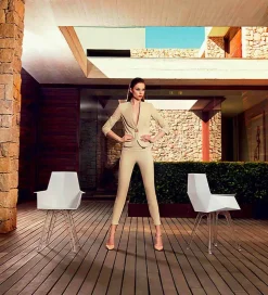 Poltrona da esterno di design Faz Vondom,polipropilene e policarbonato, 4 pezzi
