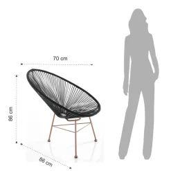 Poltrona da Esterno e Interno in Metallo e Polyrattan - Erbio
