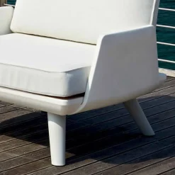 Poltrona da Esterno Imbottita di Design Bianco e Moderno - Samurai by Myyour