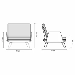 Poltrona da Esterno Imbottita di Design Bianco e Moderno - Samurai by Myyour