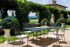 Poltrona da Esterno Impilabile in Metallo Made in Italy, 4 Pezzi - Pira