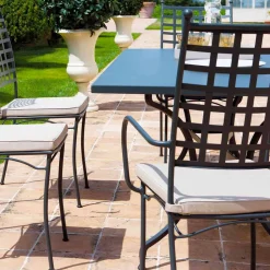 Poltrona da Esterno Impilabile in Metallo Made in Italy, 4 Pezzi - Pira