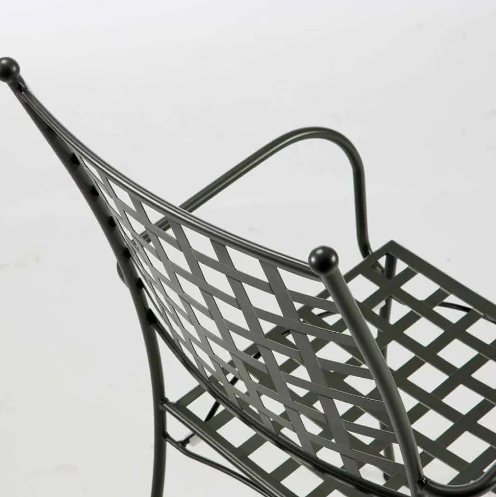 Poltrona da Esterno Impilabile in Metallo Made in Italy, 4 Pezzi - Pira