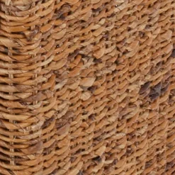 Poltrona da Esterno in Intreccio di Banano Naturale e Cuscino Ecrù - Dish