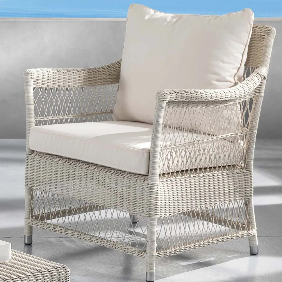 Poltrona da Esterno in Polyrattan Intrecciato a Mano - Gigi
