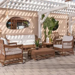 Poltrona da Esterno in Polyrattan Intrecciato a Mano - Gigi
