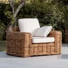 Poltrona da Esterno in Rattan Naturale con Cuscini Inclusi – Keira