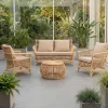 Poltrona da Esterno in Rattan Naturale Completa di Cuscini – Bellaria