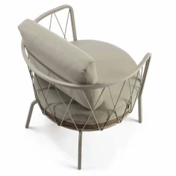 Poltrona da Esterno Moderna in Metallo Verniciato e Tessuto Made in Italy - Olma