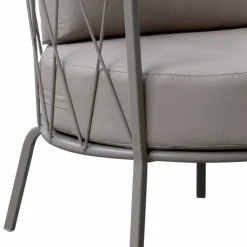 Poltrona da Esterno Moderna in Metallo Verniciato e Tessuto Made in Italy - Olma