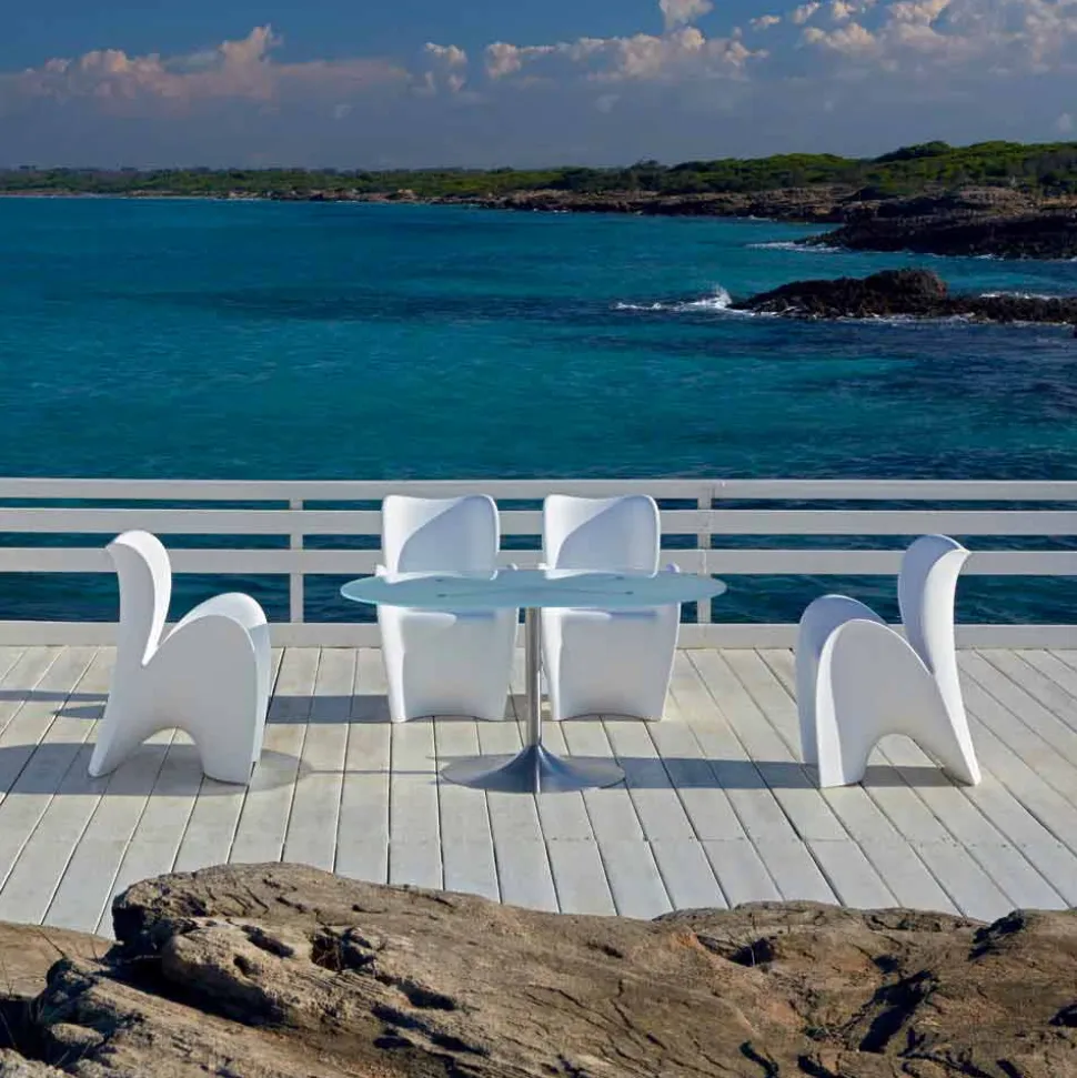 Poltrona da Esterno o Interno in Plastica Colorata di Design - Lily by Myyour