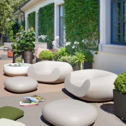 Poltrona da giardino colorata moderna Slide Chubby, fatta in Italia