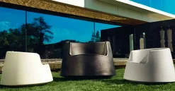 Poltrona da giardino design moderno Roulette Vondom in polietilene
