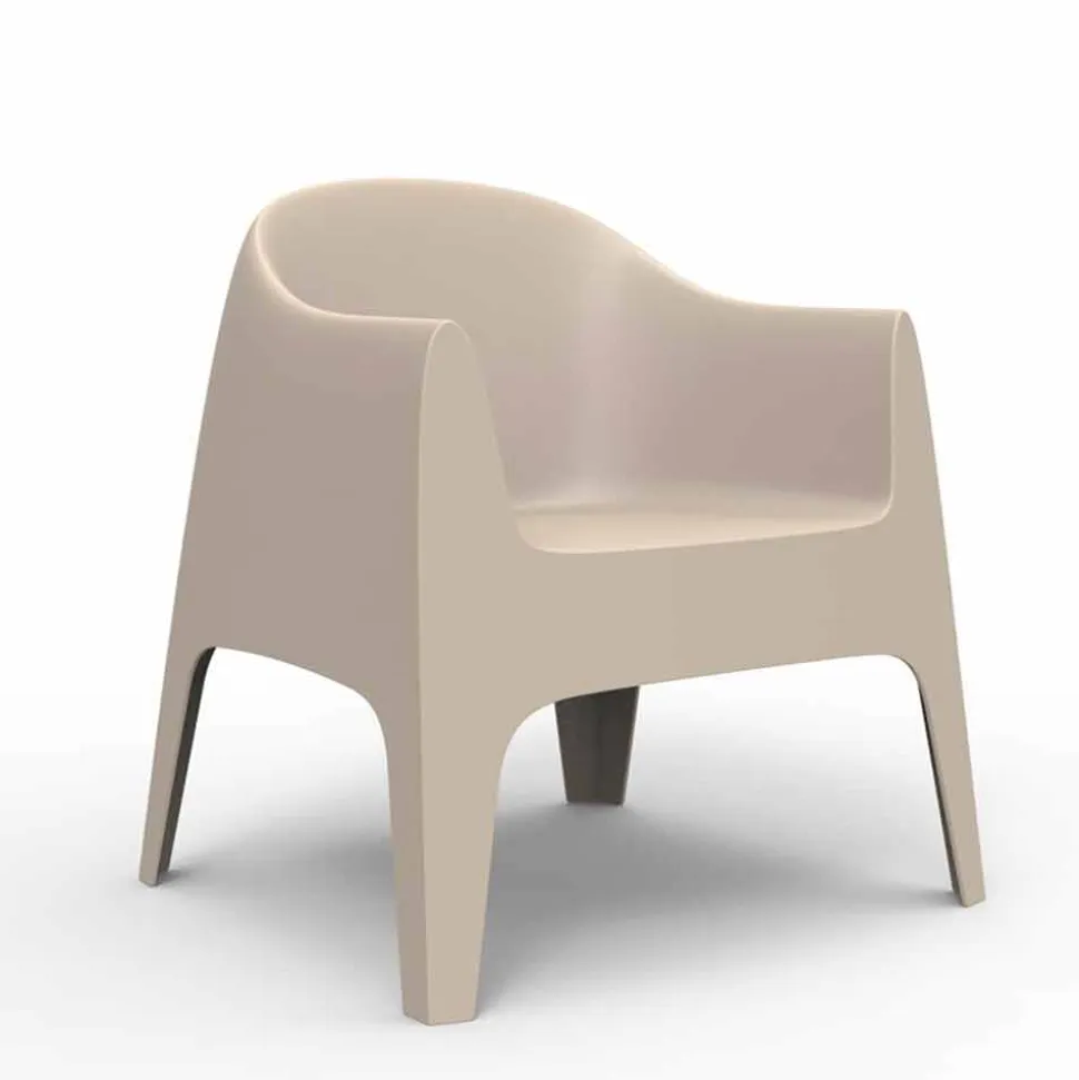 Poltrona da giardino impilabile Solid by Vondom, in polipropilene, 4 pezzi