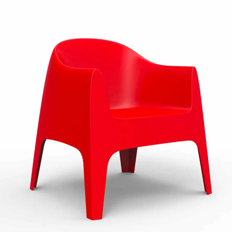Poltrona da giardino impilabile Solid by Vondom, in polipropilene, 4 pezzi