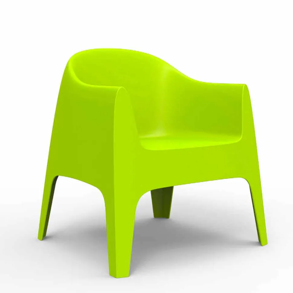 Poltrona da giardino impilabile Solid by Vondom, in polipropilene, 4 pezzi