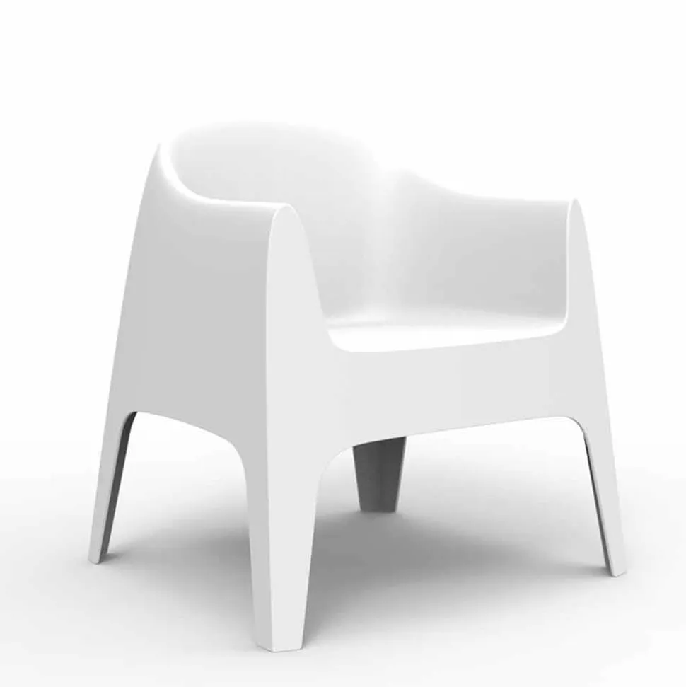 Poltrona da giardino impilabile Solid by Vondom, in polipropilene, 4 pezzi