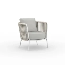 Poltrona da Giardino in Acciaio Inox e Schienale in Corda - Luxura