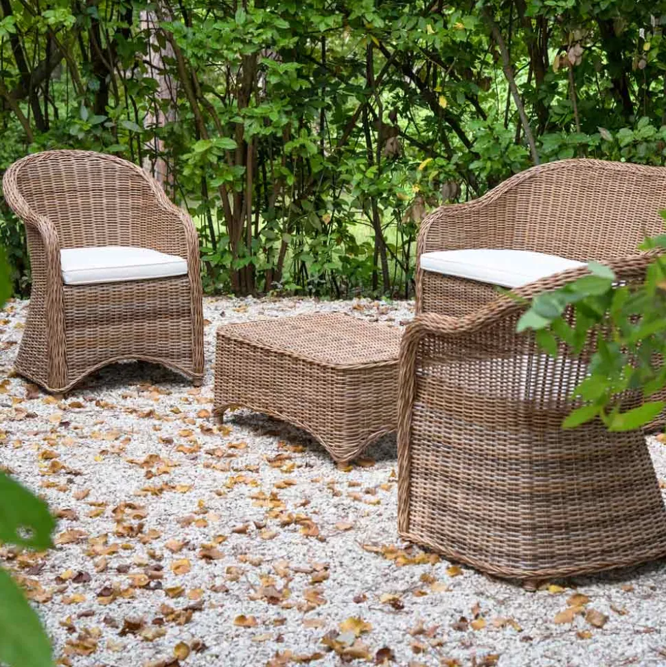 Poltrona da Giardino in Alluminio e Intreccio in Polyrattan - Melina