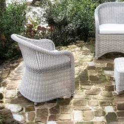 Poltrona da Giardino in Alluminio e Intreccio in Polyrattan - Melina