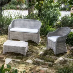 Poltrona da Giardino in Alluminio e Intreccio in Polyrattan - Melina