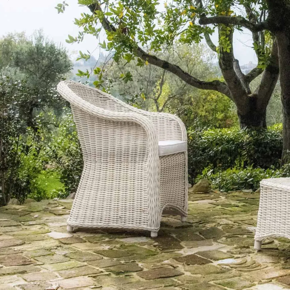 Poltrona da Giardino in Alluminio e Intreccio in Polyrattan - Melina