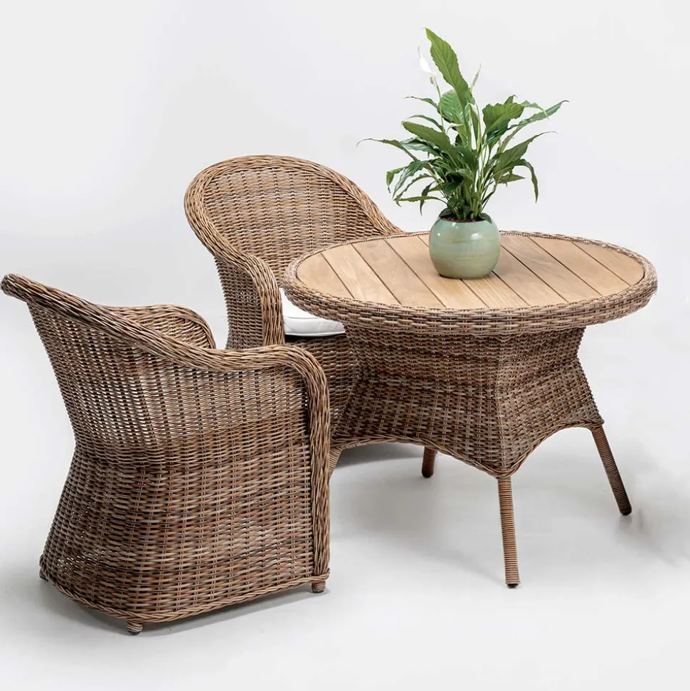 Poltrona da Giardino in Alluminio e Intreccio in Polyrattan - Melina