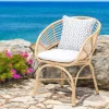 Poltrona da Giardino in Alluminio e Intreccio in Polyrattan e Cuscino - Ellide