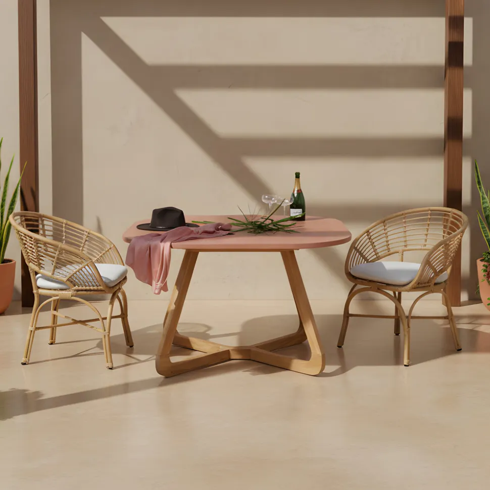 Poltrona da Giardino in Alluminio e Intreccio in Polyrattan e Cuscino - Ellide