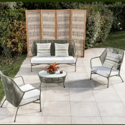 Poltrona da Giardino in Alluminio e Intreccio in Corda - Asteria