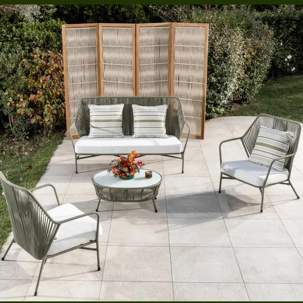 Poltrona da Giardino in Alluminio e Intreccio in Corda - Asteria
