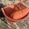 Poltrona da Giardino in Alluminio, Corda e Tessuto Marsala o Bianco - Brise