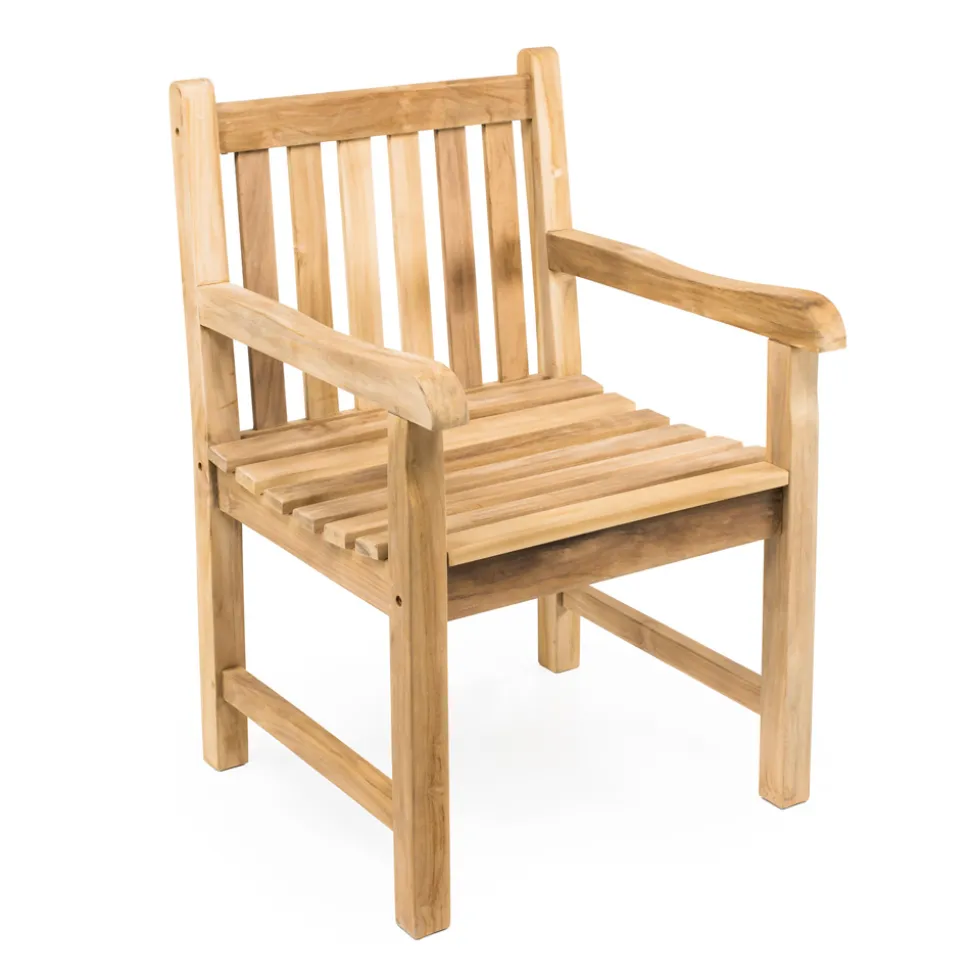 Poltrona da Giardino in Legno di Teak Naturale – Yggdrasil