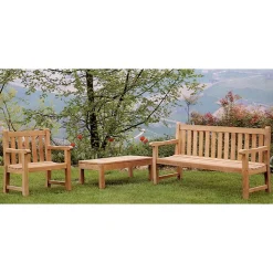 Poltrona da Giardino in Legno di Teak Naturale – Yggdrasil